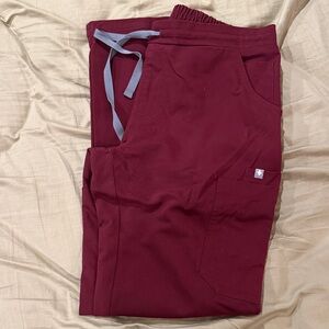 Figs Women's Maroon Scrub Pants